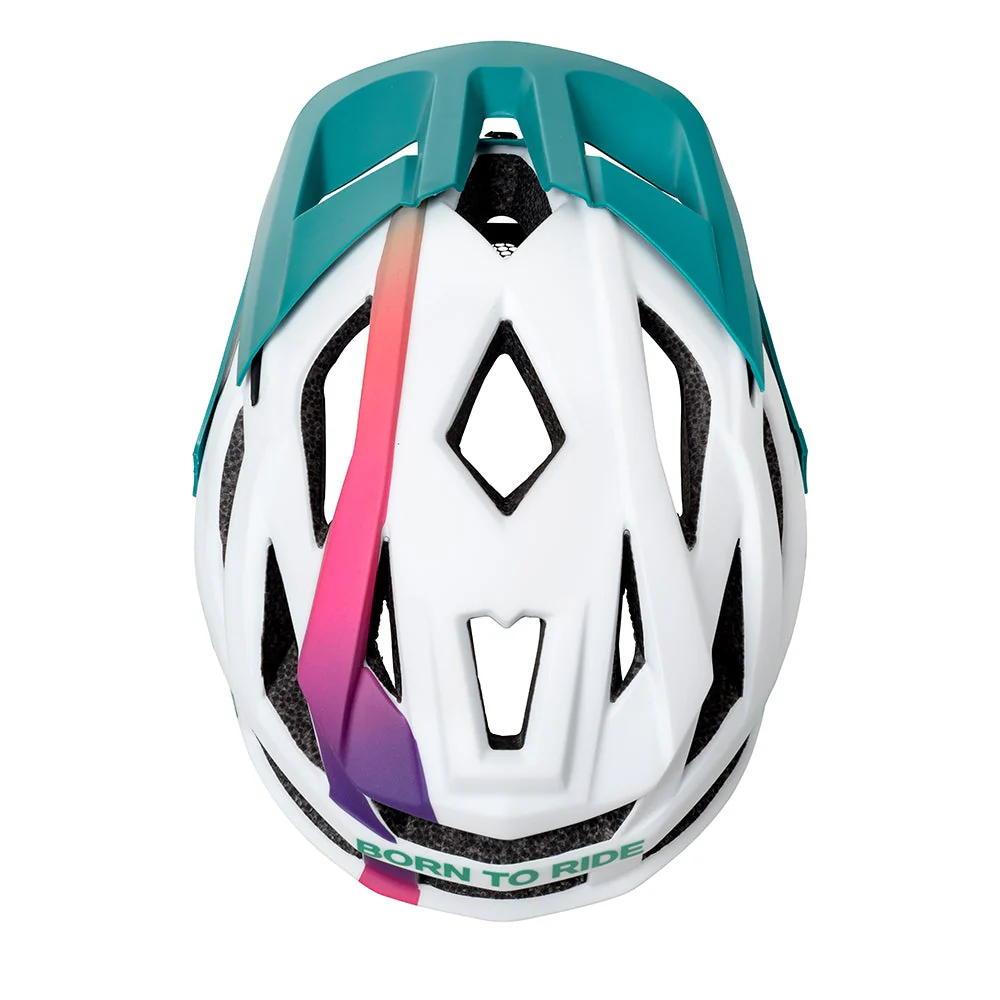 Casco Enduro Blanco/Turquesa - Image 4